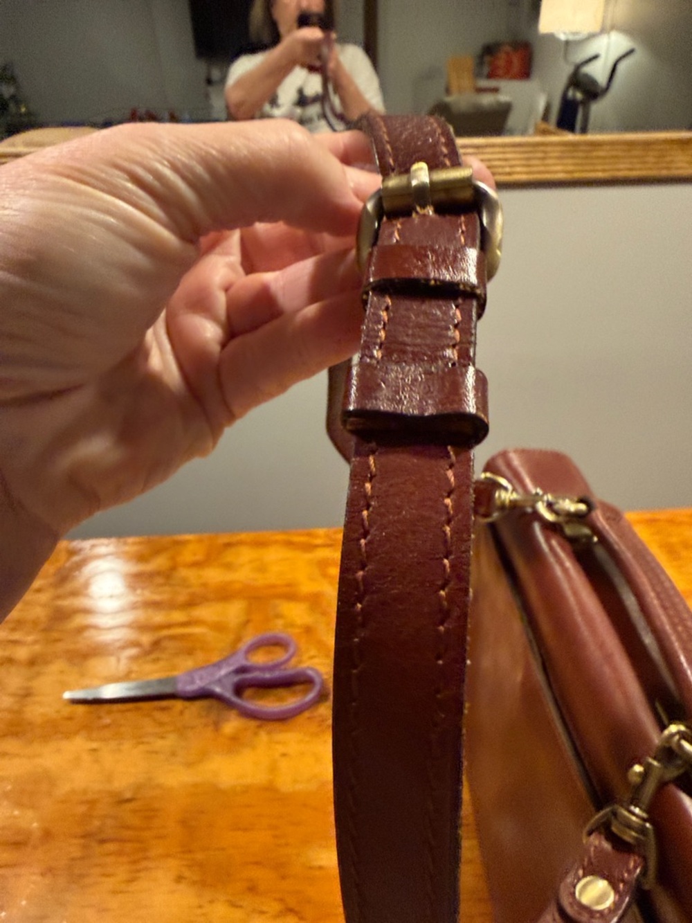 Patricia Nash Oxblood Floral Embossed Satchel with wallet - Picture 13 of 15